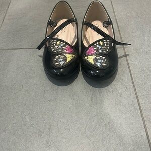 Sophia Webster Mini Black Butterfly Girls Mary Jane’s